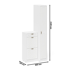 Обувница П-6 с пеналом П-6-500 фрезеровка ромб