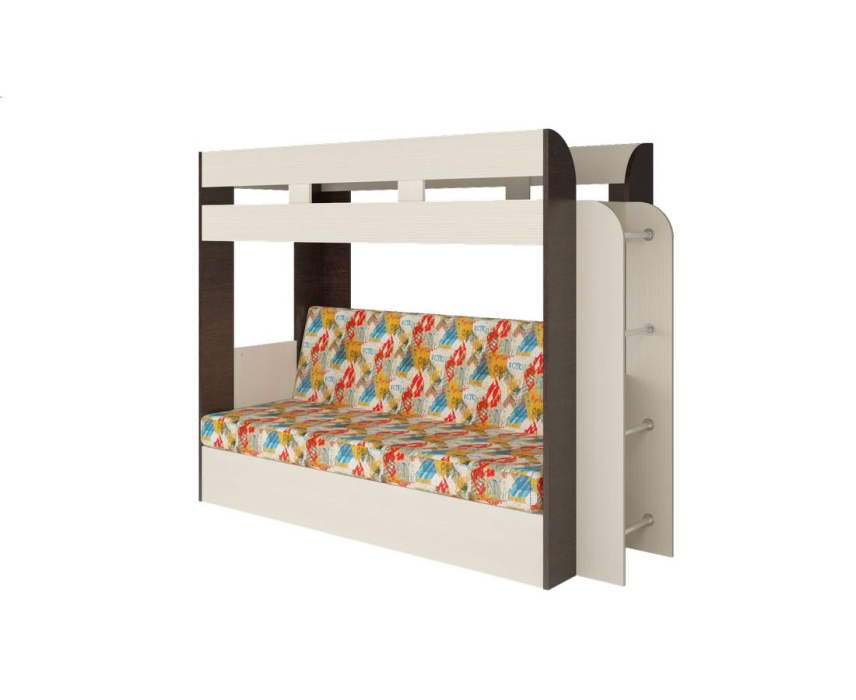 Для подростков, Диван-кровать двухярусная Порто сосна карелия/венге магия 