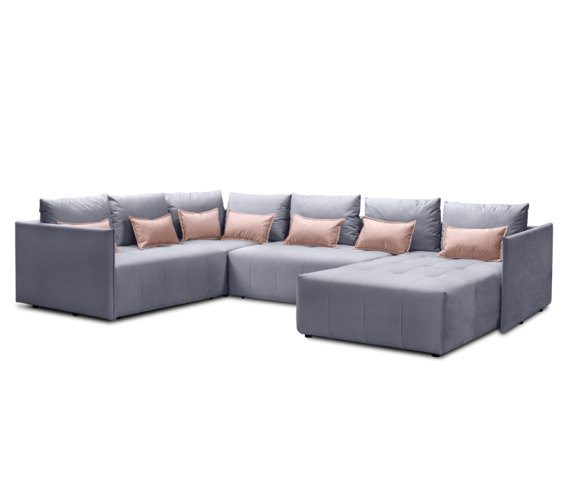 Диваны угловые в гостиную, Диван еврокнижка Чилетти П-образный