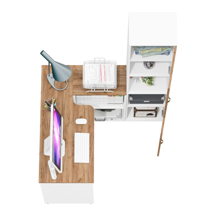 Домашние кабинеты, Рабочий стол-трансформер с пеналом для бумаг Лидер-8.