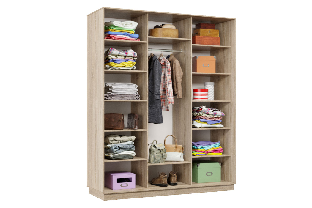 Шкафы-купе 3-х дверные, Шкаф-купе Премьер Лайт 30 (11;08;11) трехдверный