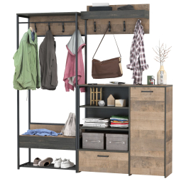 Прихожая с вешалкой для одежды и тумбой-комодом Трувор