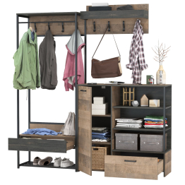 Прихожая с вешалкой для одежды и тумбой-комодом Трувор