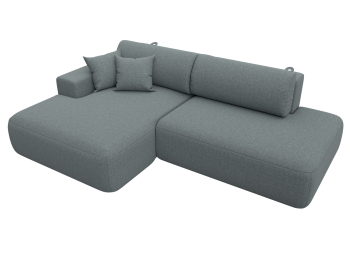 Диван угловой Лига-036 НПБ Модерн левый угол, рогожка Амур