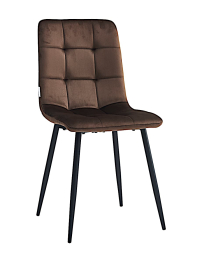 Стул мягкий DC209 велюр каркас металл черный КРУГЛЫЙ