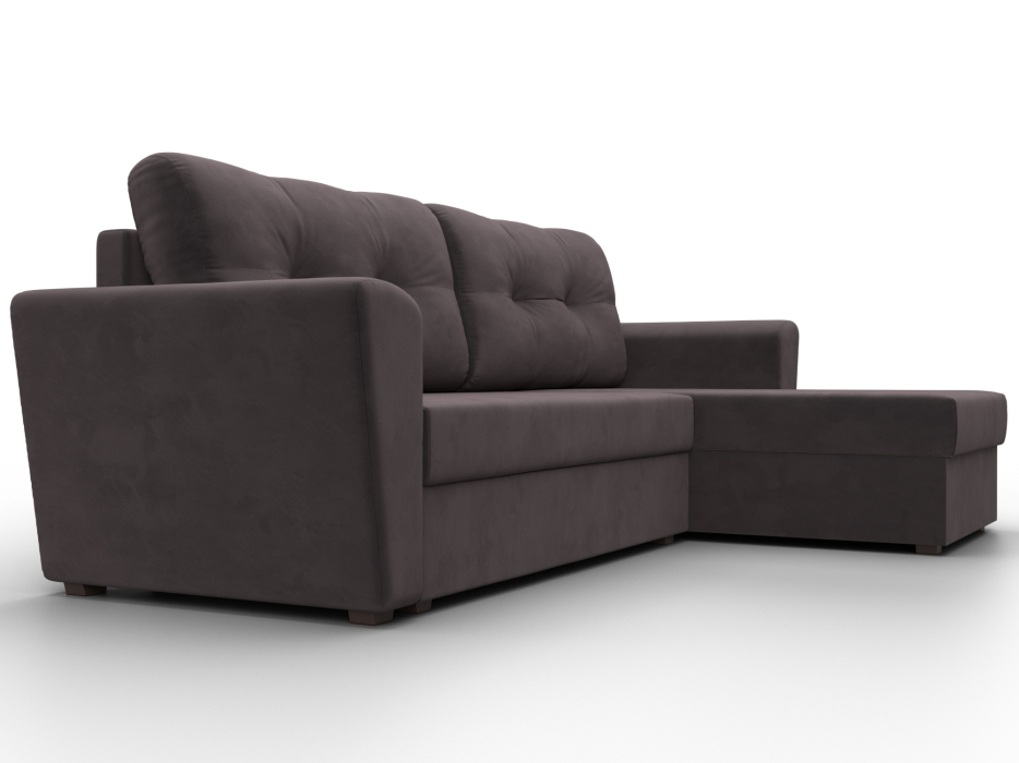 Диваны угловые в гостиную, Угловой диван Амстердам Лайт правый угол, велюр