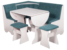 Кухонные уголки, Кухонный уголок Стиль 1Л (со столом СТ-2У) Дуб млечный / велюр