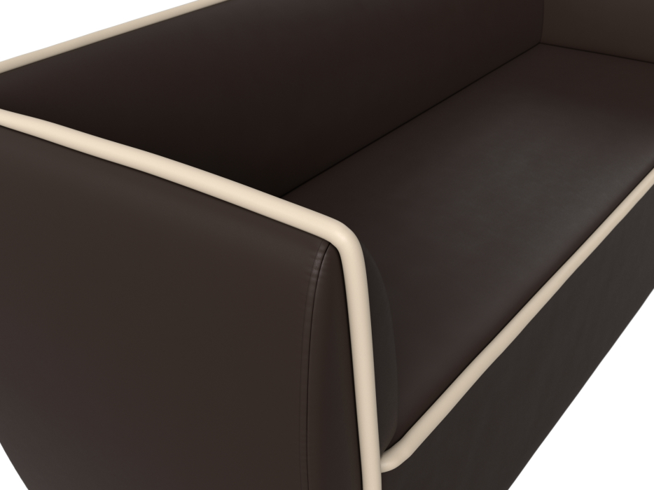 Дизайнерские диваны для гостиной, Прямой диван Бергамо 3-х местный, экокожа