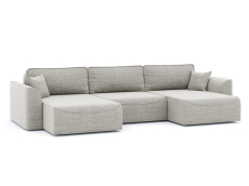 Диваны угловые в гостиную, Диван-кровать П-образный Рафаэль еврокнижка НПБ, рогожка Люкс