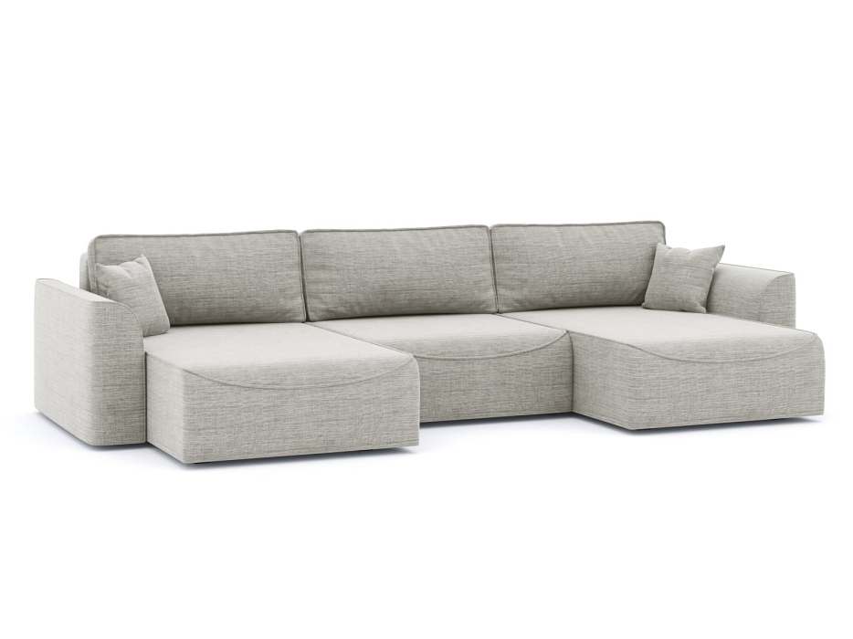 Диваны угловые в гостиную, Диван-кровать П-образный Рафаэль еврокнижка НПБ, рогожка Люкс