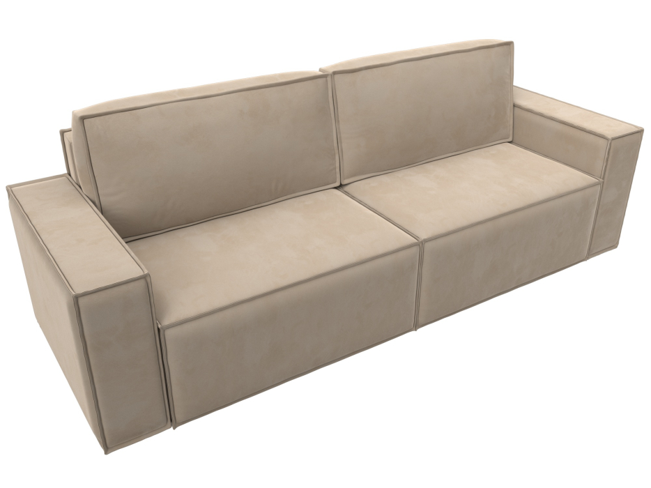 Диваны еврокнижки, Диван прямой Куба Лайт, велюр SEVEN