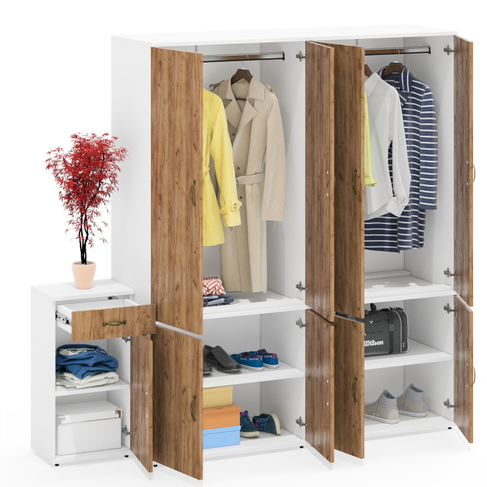 Домашние кабинеты, Два шкафа для прихожей офиса и тумба Лидер-8 3.15