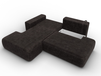 Диван угловой Лига-036 НПБ Модерн левый угол, велюр BRUT