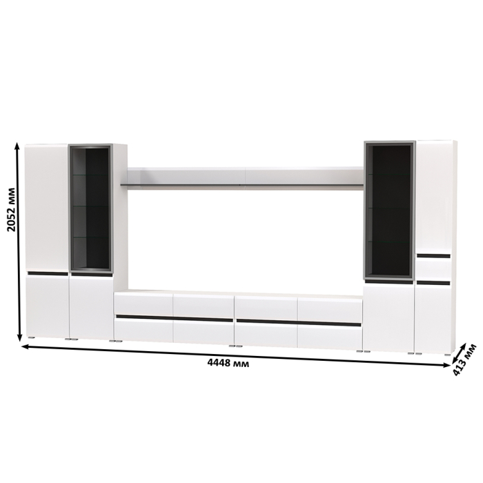 Стенки для гостиной, Мебель в гостиную корпусная Сидней комплектация № 112