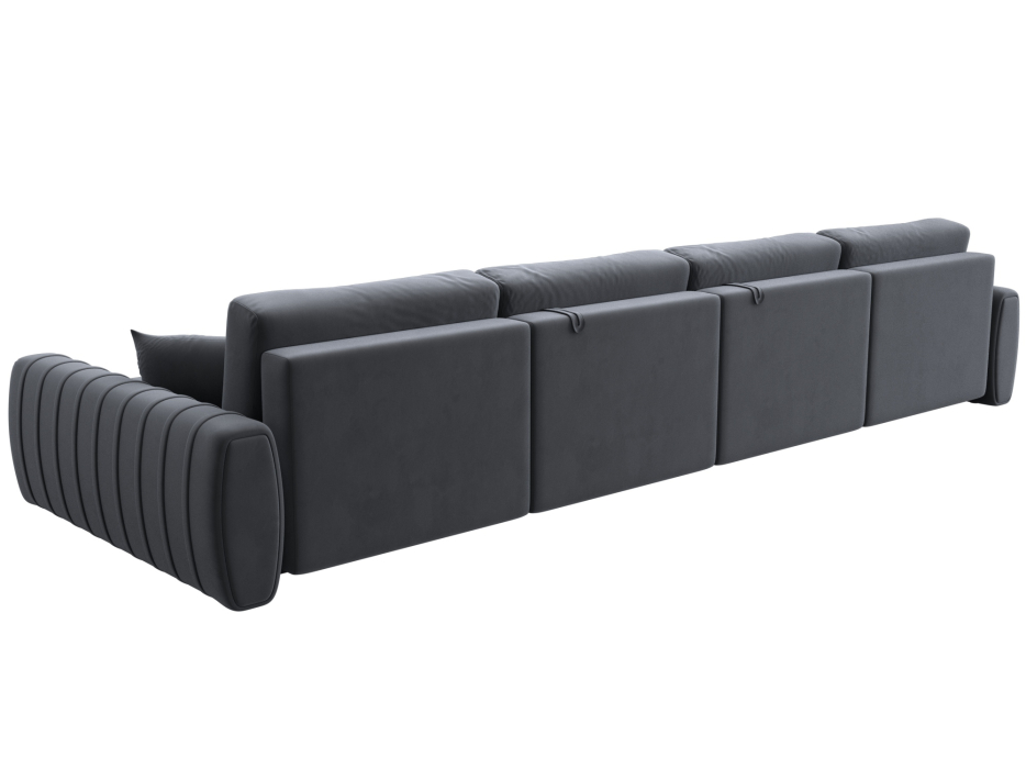 Диваны угловые в гостиную, Диван П-образный Лига-057 НПБ Лонг, велюр SEVEN