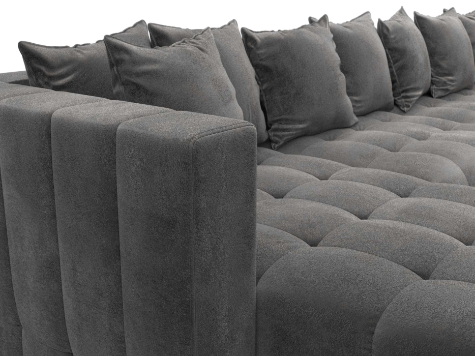 Дизайнерские диваны для гостиной, Диван П-образный Лига-052 НПБ МегаЛонг, велюр TOWER