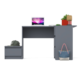 Угловой компьютерный стол Мори МС-16 правый с тумбой ТМП400