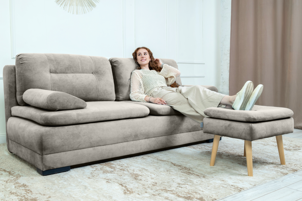 Диваны прямые кухонные, Прямой диван Sally, велюр