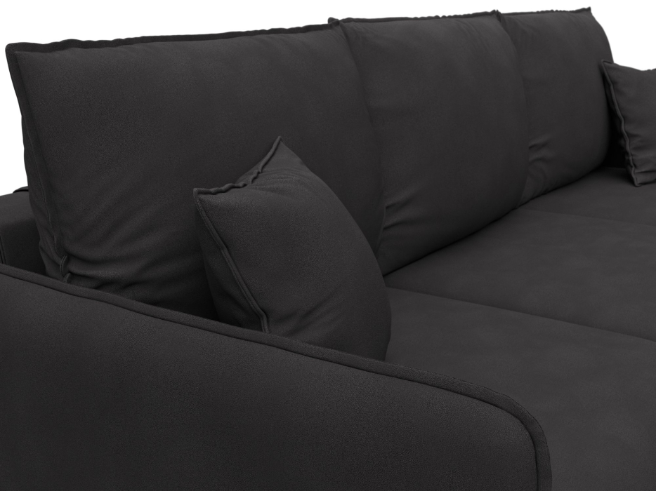 Диваны угловые в гостиную, Диван угловой Лига-064 НПБ угол универсальный, замша JOLY