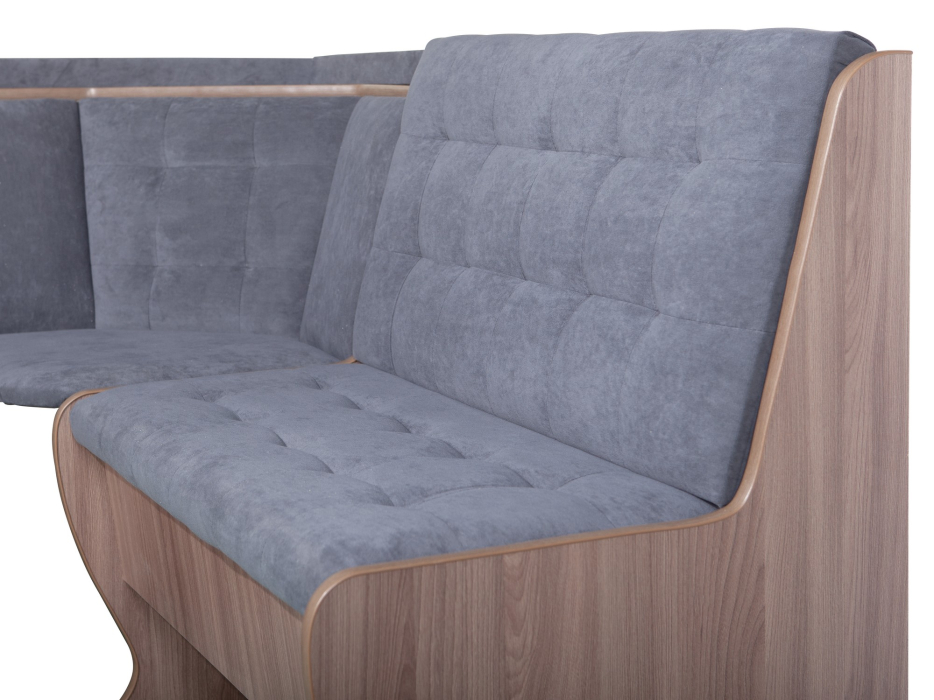 Кухонные уголки, Кухонный уголок Стиль 1Л (со столом СТ-2У) Ясень шимо темный / велюр