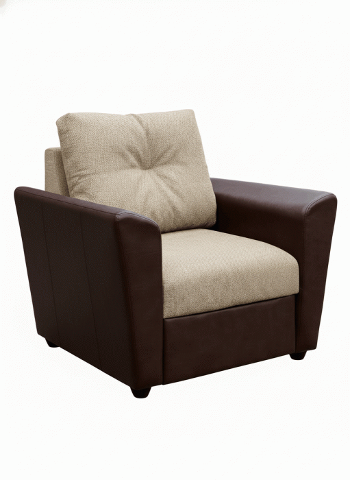 Мягкая мебель, Кресло Амстердам раскладное, рогожка/экокожа