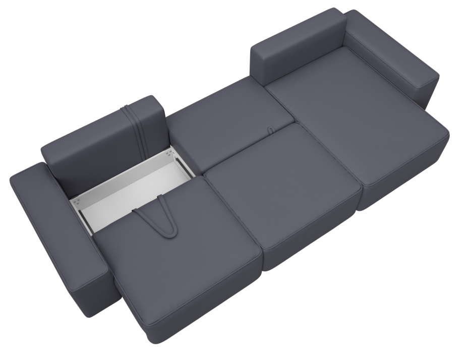 Диваны угловые в гостиную, Диван угловой Лига-074 угол универсальный, экокожа GRIFON