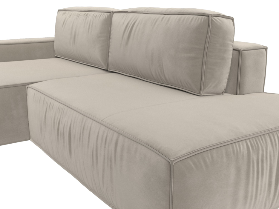 Диваны угловые в гостиную, Угловой диван Прага модерн левый угол, микровельвет