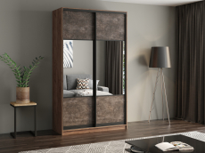 Шкафы-купе, Шкаф купе 2-х дверный АЙСБЕРГ  ЛОФТ 120 комбинированный