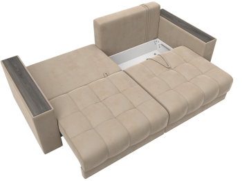 Диван прямой с декором Лига-049 НПБ, велюр SEVEN