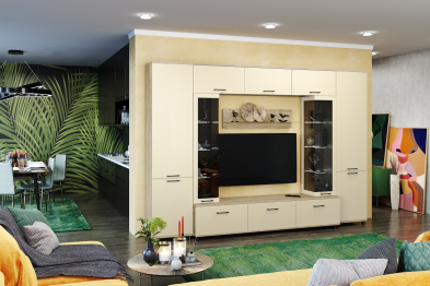 Модульная гостиная Грейс композиция 6  Гикори Джексон Светлый