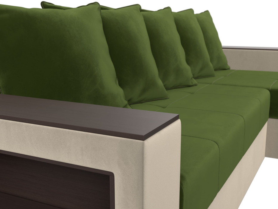 Диваны угловые в гостиную, Диван угловой Дубай Лайт угол универсальный, микровельвет