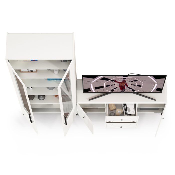 Стенки для гостиной, ТВ-тумба и сервант Валенсия № 57