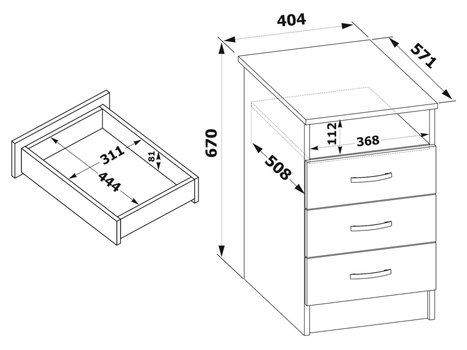 Комоды, Тумба КТ-14