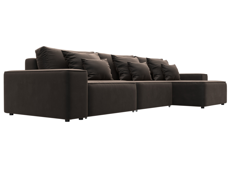 Диваны угловые в гостиную, Диван угловой Лига-074 угол универсальный, велюр SEVEN