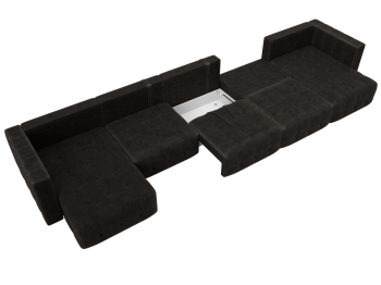 Диван П-образный Лига-052 НПБ МегаЛонг, велюр BRUT