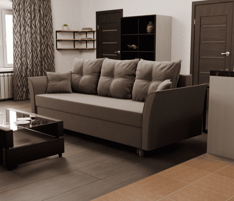 Диваны еврокнижки, Прямой диван Пандора,еврокнижка,велюр