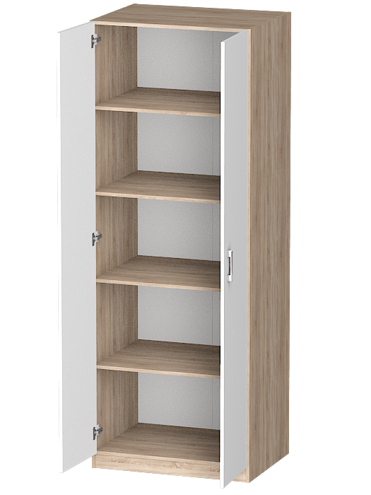 В спальню, Распашной шкаф Лайф с полками 80*60*215 Дуб сонома