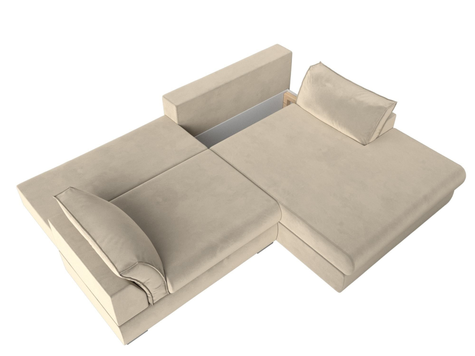 Диваны угловые в гостиную, Угловой диван Пекин угол правый, микровельвет