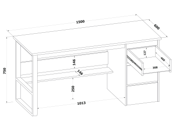 Стол письменный Сокол СПМ-214