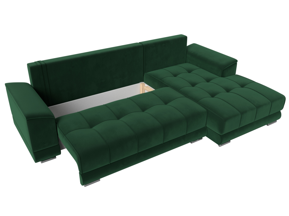 Диваны угловые в гостиную, Угловой диван НордСтар правый угол, велюр