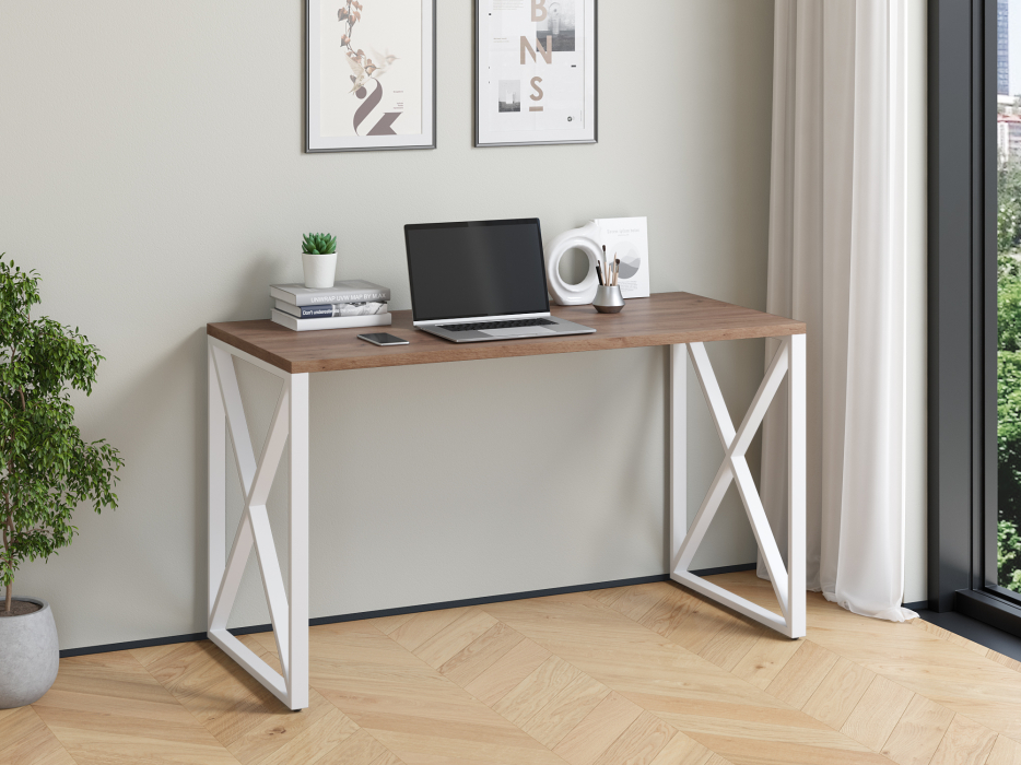 Прямые, Стол письменный Айсберг Лофт 06 Белый