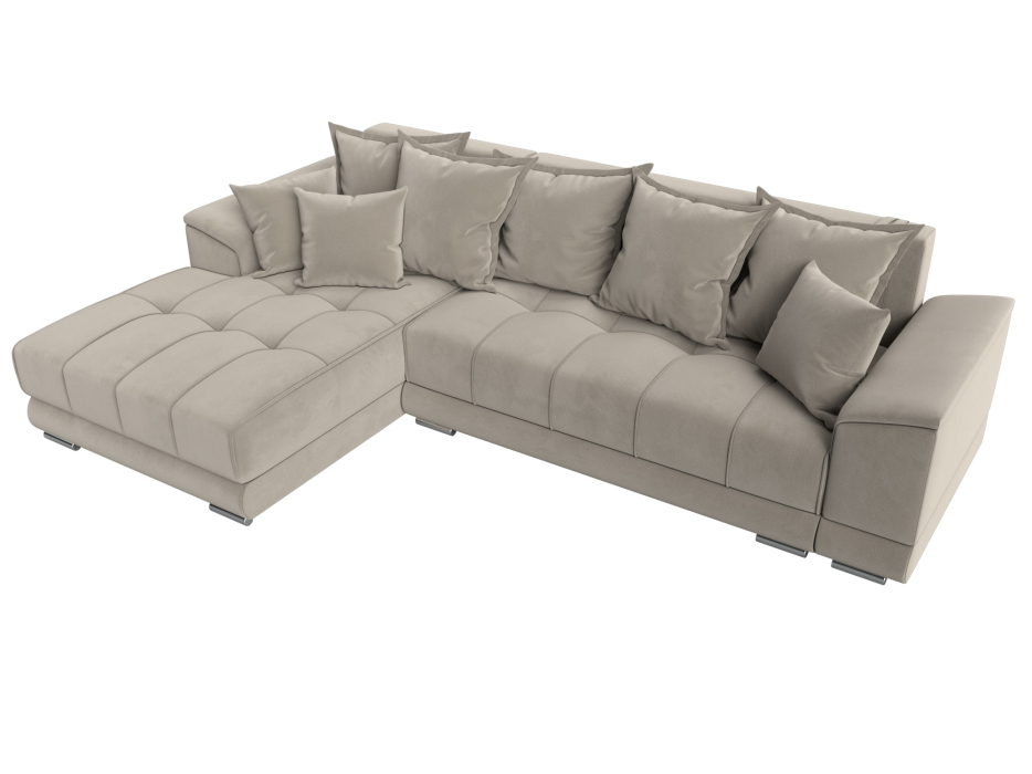 Диваны угловые в гостиную, Угловой диван НордСтар левый угол, микровельвет