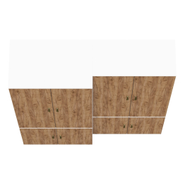 Два мебельных шкафа Лидер-8 МД 19Б и МД 20Б