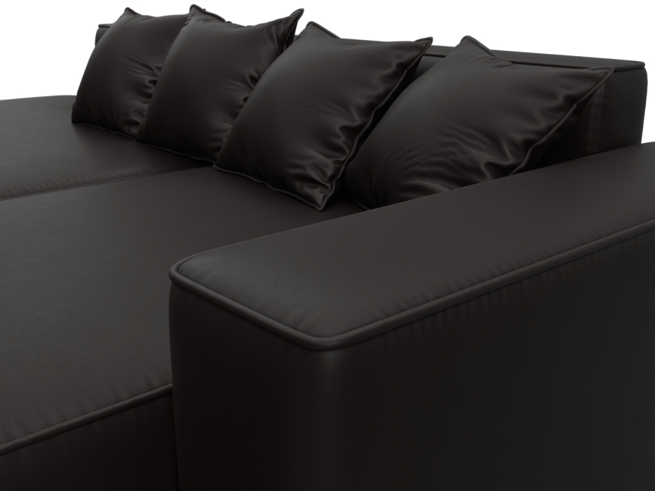 Диваны угловые в гостиную, Диван угловой Лига-065 угол правый, экокожа GRIFON