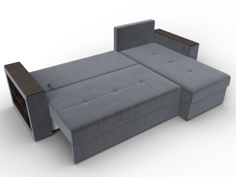 Диваны угловые в гостиную, Диван угловой Дубай Лайт угол универсальный, велюр