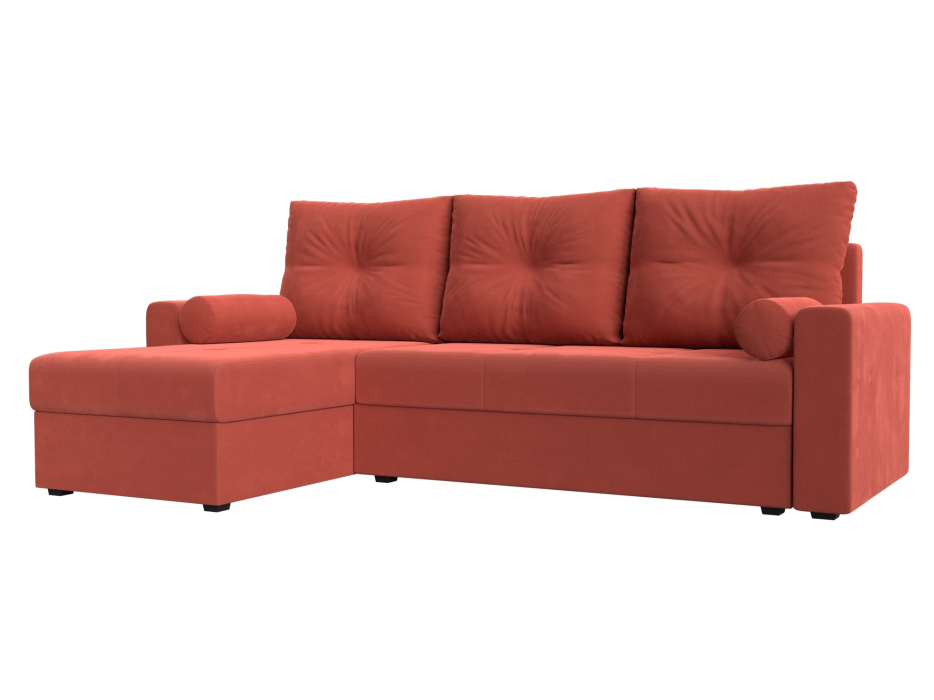 Диваны угловые в гостиную, Диван угловой Верона Лайт левый угол, микровельвет