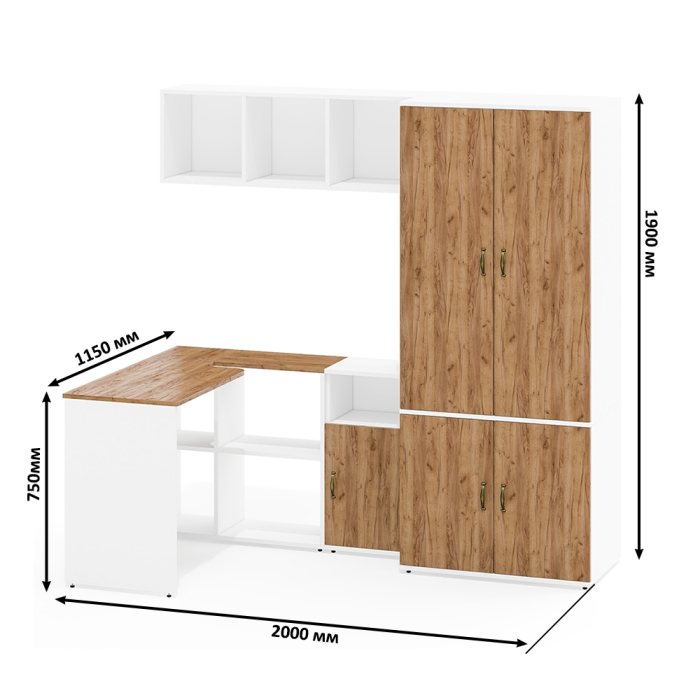 Домашние кабинеты, Мебель в домашний кабинет Лидер-8 № 19