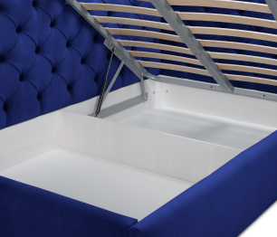 Кровать с мягким изголовьем угловая Оливия 900, микровелюр