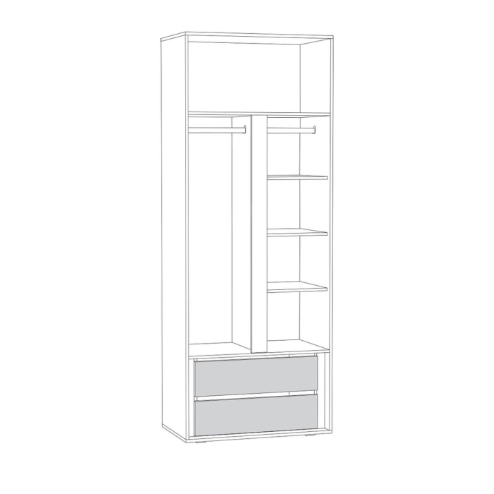 Шкафы распашные, Муссон 13.198 Шкаф 2х дверный