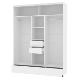 Шкаф-купе 3-дв  MOD 1800 зеркало/лдсп  (в2390*ш1800*г620)